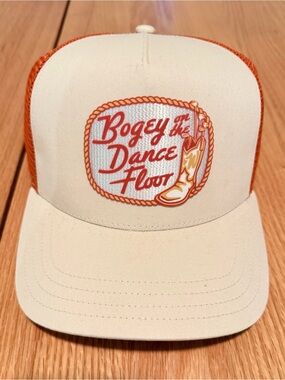 Waggle Bogey on the Dance Floor Trucker Hat - Cream & Orange